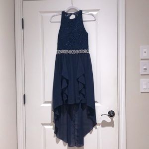 Semi Formal High Low Navy Dress